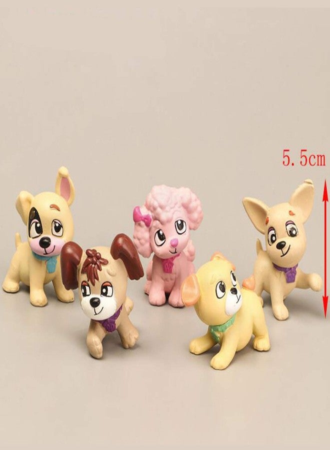 Fevoila Dog Figurines Playset, 9 Pcs Realistic Detailed Puppy Figures Fairy Garden Miniature Dog Figurines Home Desktop Cake Toppers Christmas Birthday Gift - Image 5